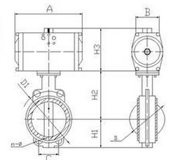 d671f襯氟蝶閥結(jié)構(gòu)圖
